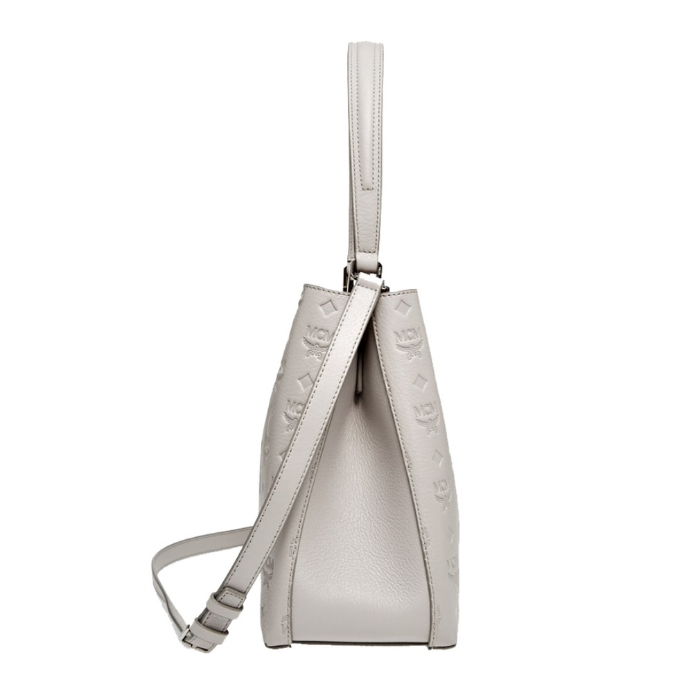 New MCM Monogram Sara Convertible Leather Hobo Bag - Picture 2 of 8
